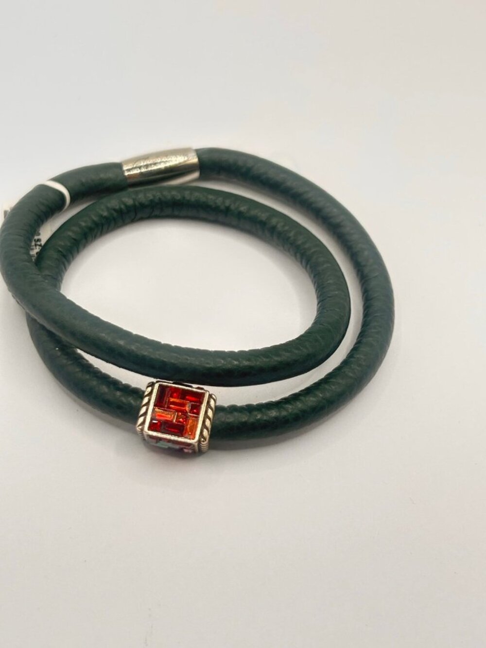 Brighton double green woodstock with St. Michel  bead NWoutlet tag  sm/med 16"